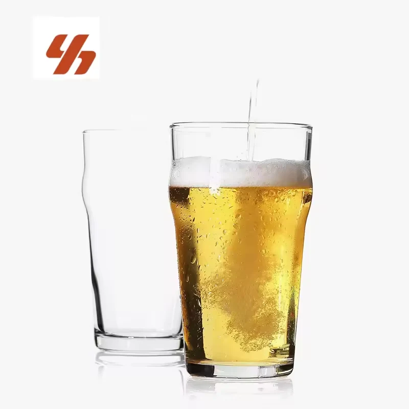 Wholesale Custom Cheap Craft Beer Glasses Cup Wheat Whisky Wine Glass Hand Blown Crystal Drinking Pint Beer Glass for bar