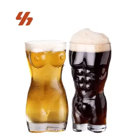High Quality Creative Transparent Glass Beer Mug Wholesale Classic and Cartoon Style Drinkware for Water Wine and Bar Use
