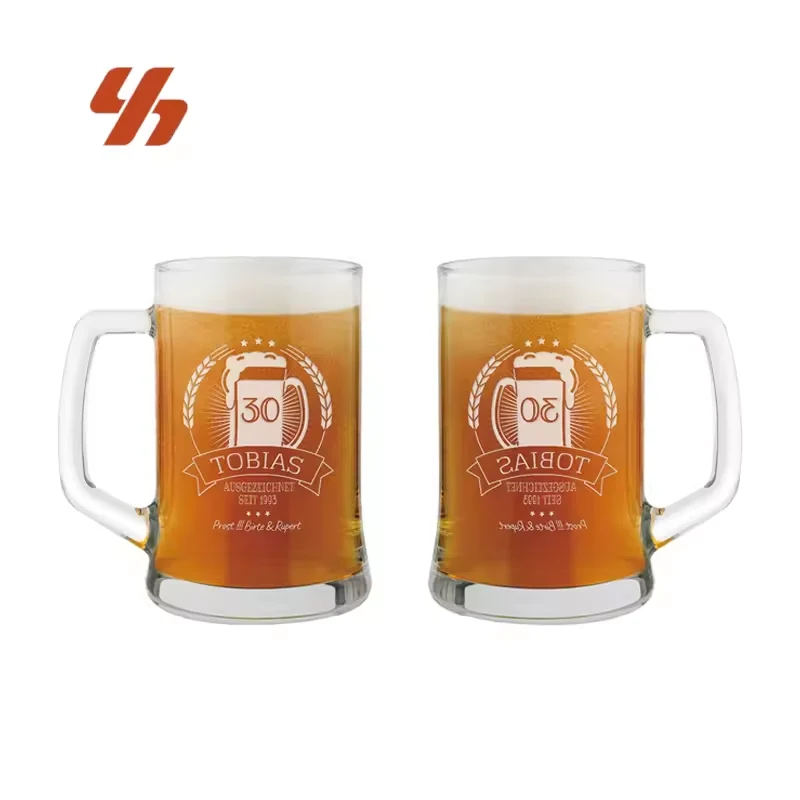 Wholesale Custom Logo Hand Blown Beer Wine Glass Cup High Transparent Pilsner Craft Beer Wheat Beer Glass Classic Glasses