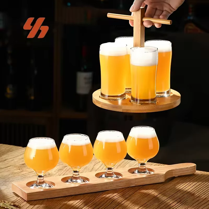 Wholesale Custom 16oz Craft Brews Classic Belgian Style Stemmed Tulip Beer Mug Craft Beer Glasses IPA Beer Tasting Glassware