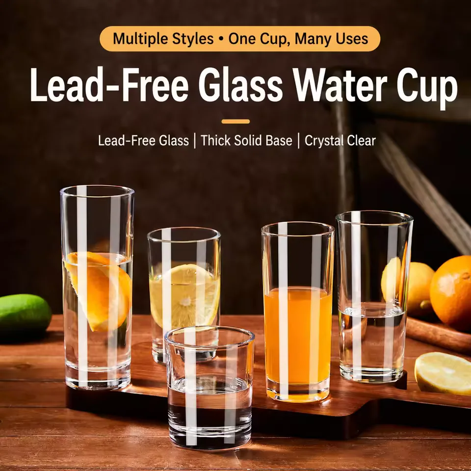 Wholesale Heat Resistant Glass Tumbler Thick Transparent Drinking Cup for Tea Milk Juice Beer Long Drinks Restaurant Hotel Bar