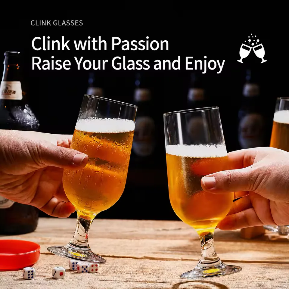 Commercial Beer Flight Set with Wooden Tray Craft Beer Tasting Glasses Custom Logo for Brewery Tavern Restaurant Bar KTV