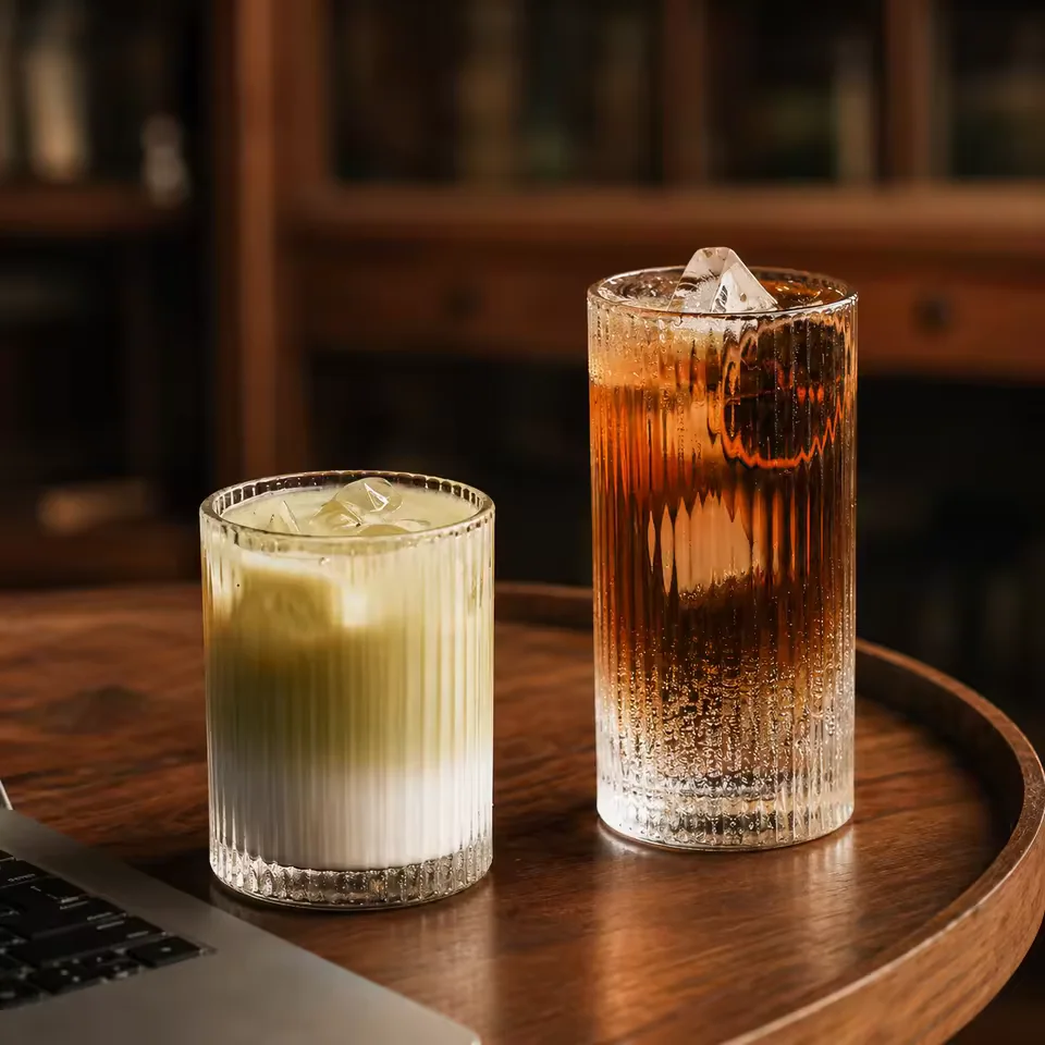 Wholesale Highball Glass Drinking Tumbler for Breakfast Milk Iced Coffee Beer Mojito Cocktails Home Restaurant Bar Custom Logo