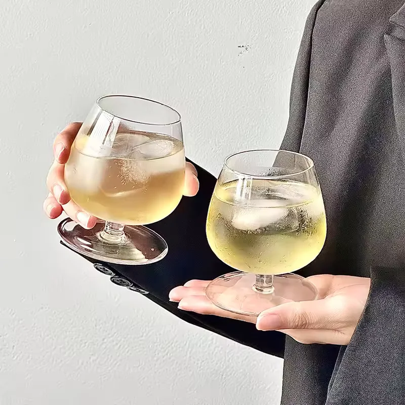 Wholesale Classical Large Capacity Cocktail Glass Lead Free Crystal Brandy Snifter Whiskey Wine Goblet for Bar Home Party Use