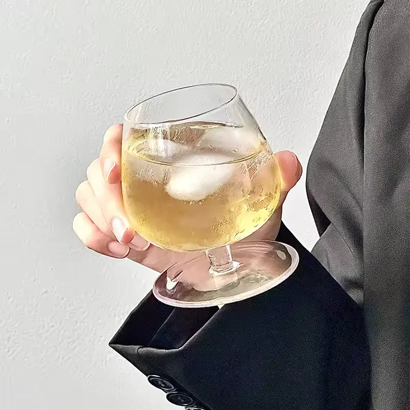 Large Capacity Brandy Snifter Lead Free Crystal Whiskey Cocktail Glass Wine Goblet for Gin Wine Bar Home and Party Use