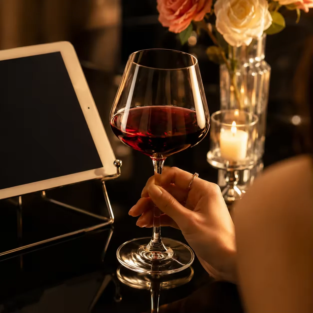 Light Luxury Big Belly Burgundy Wine Glass Set Tall Red Wine Cup Creative Sweet Wine Glass for Home Party Wedding Gift Use