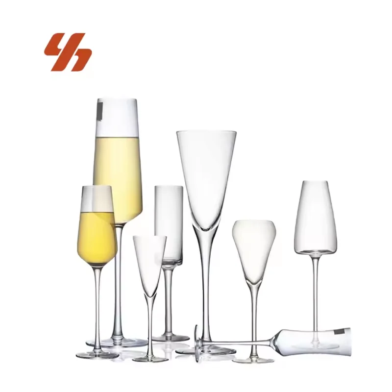 Wholesale Luxury Champagne and Wine Glasses Etched Logo Custom Wedding Party Crystal Glass Champagne Flute for Bar Party