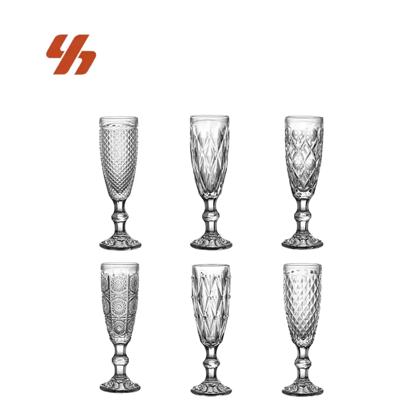 Wholesale Clear Crystal Wine Glasses Quality Handmade Champagne Glass Goblets High End Gifts Use for Wedding Party