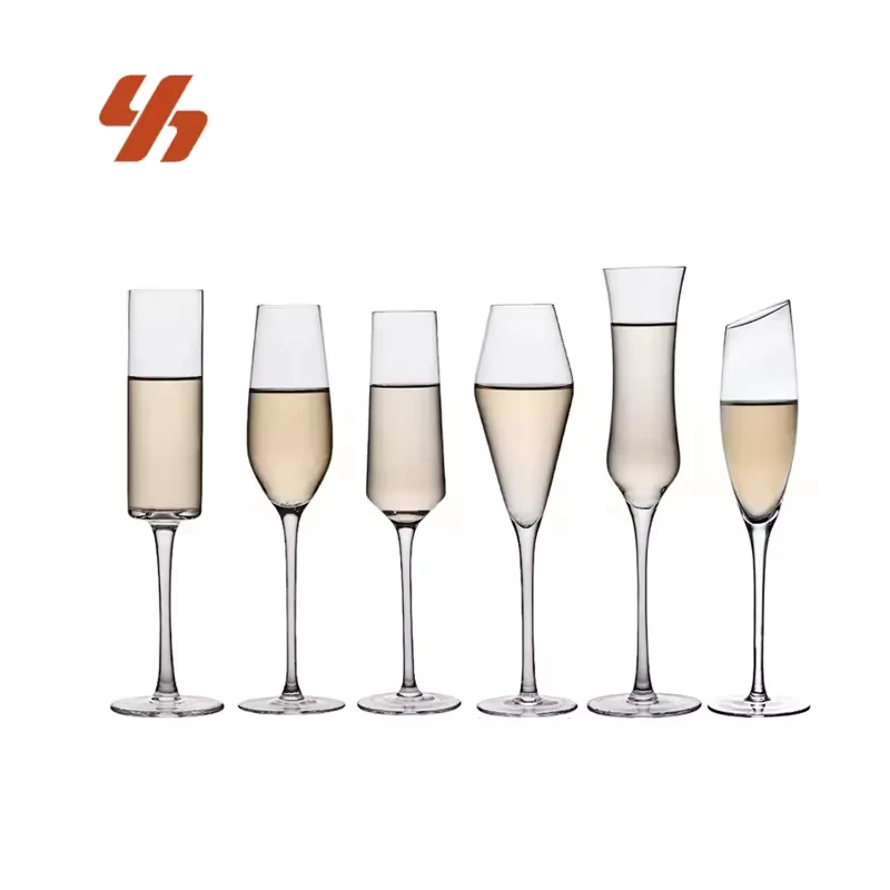 Lead-Free Glass Crystal Goblet Wholesale Customizable Luxury Party Cup for Champagne Flutes Wine Glass Tall Mugs for Hotel