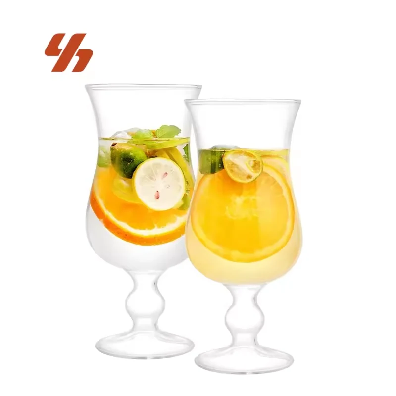Wholesale Cocktail & Martini Glass Goblet Cup Tulip Shaped Wine & Juice Cups with Long Stem for Hotels Restaurants Parties