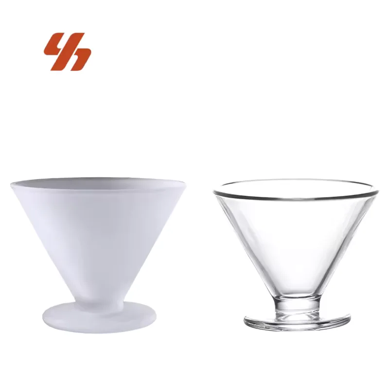 2025 New Design Juice Glass Frosted Conical Glass Cocktail Drink Glasses Creative Stemless Cocktail Glass Tumbler