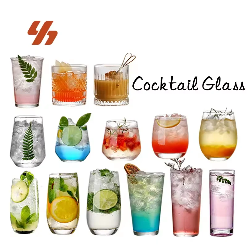 Modern Classic Crystal Clear Tall Highball Glassware Set Personalized Wine & Cocktail Cups for Bar Parties Hotels Restaurants