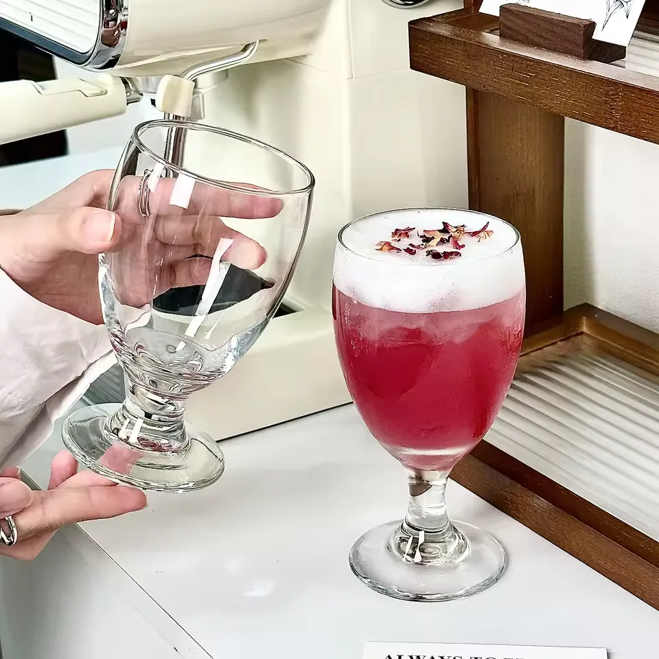 Commercial Short Stem Cocktail Glass Martini Style Drinking Cup for Beer Juice Cold Drinks Restaurant Hotel Bar Wholesale