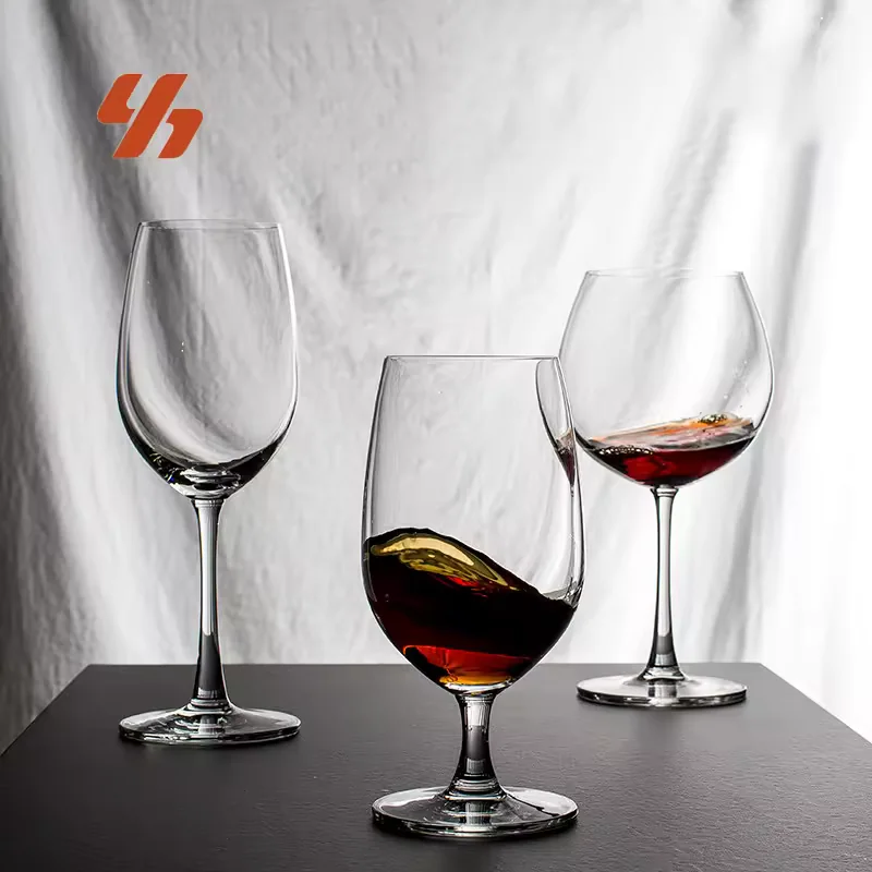 Wholesale Ultra Thin Crystal Wine Glass Tall Stem Red Wine Champagne Burgundy Cocktail Goblet for Restaurant Bar Custom Logo
