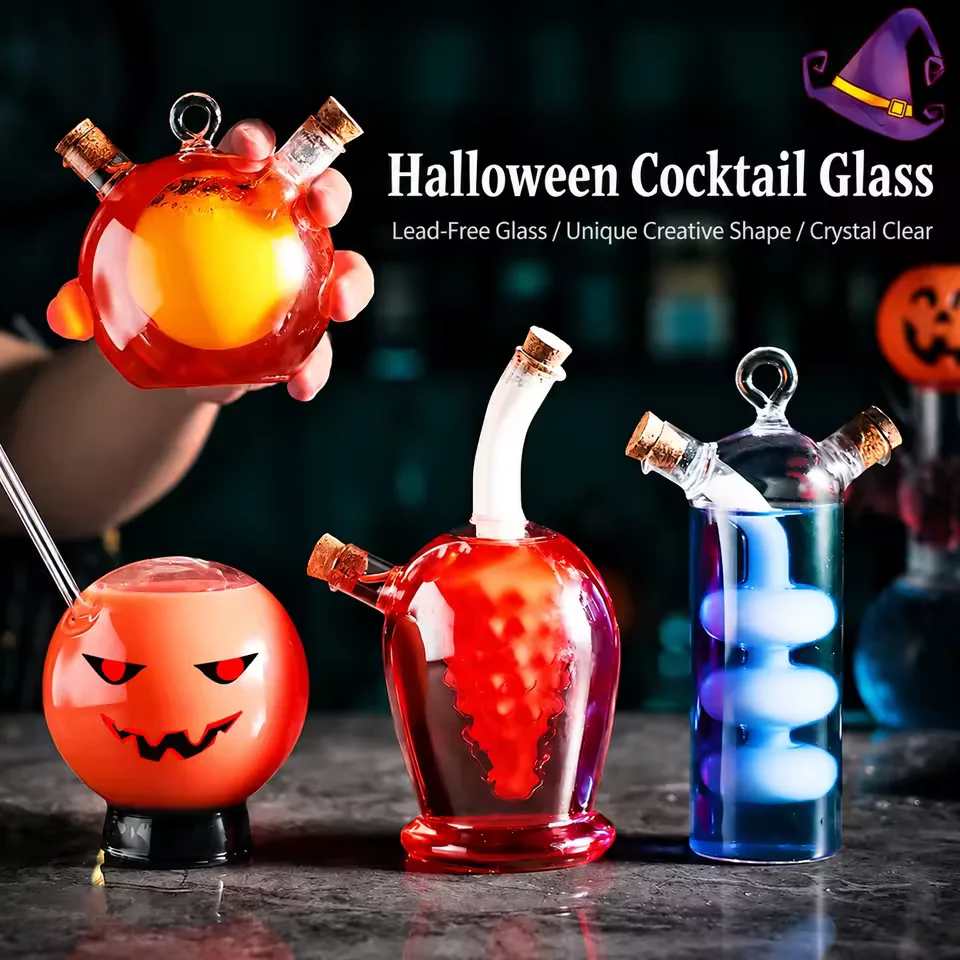 Creative Bird Shape Crystal Cocktail Glass Unique Martini Cup for Halloween Christmas Party Bar Wedding Gift Wholesale