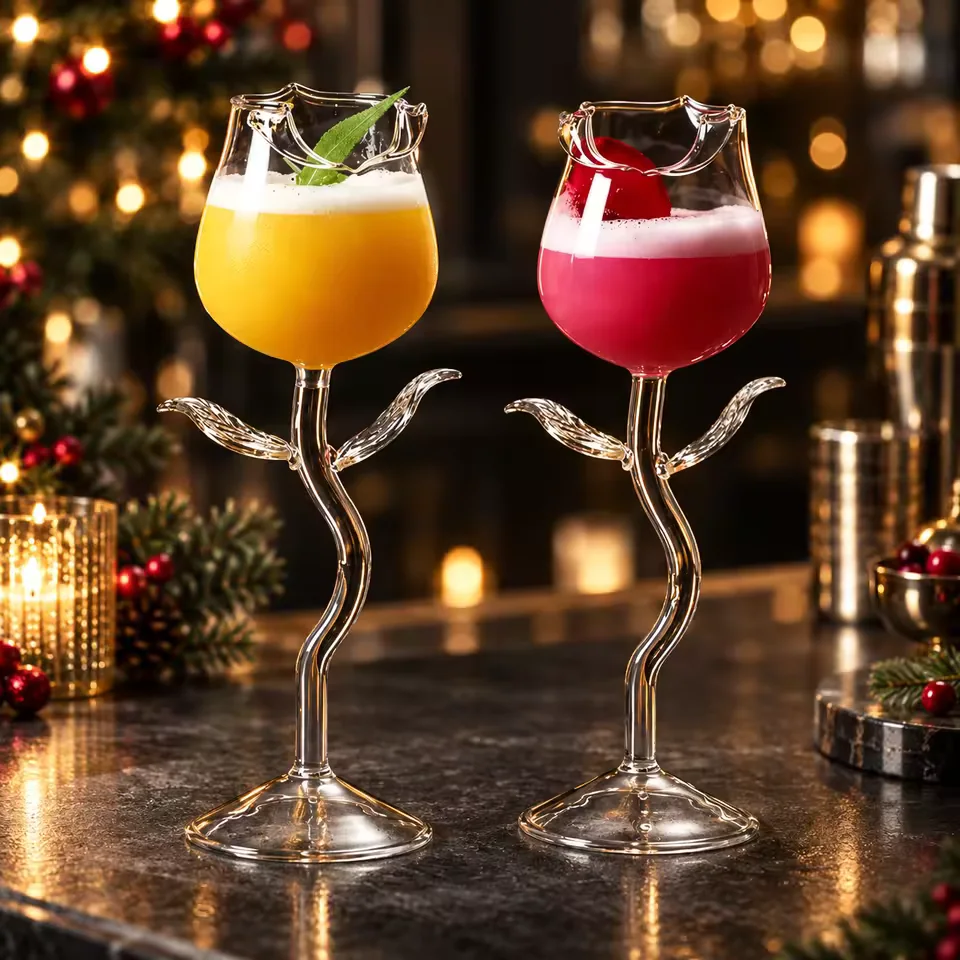 Premium Unique Shape Cocktail Glass Crystal Clear Tropical Novelty Cup for Bar Party Gift Restaurant Wholesale Custom Logo