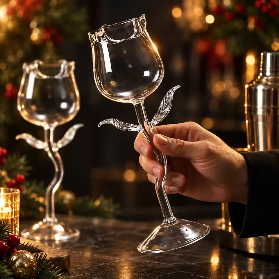 Modern Tropical Unique Shape Cocktail Glass Crystal Clear Novelty Drinking Cup for Bar Party Restaurant Wholesale Custom Logo
