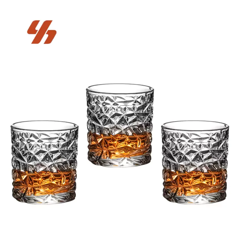 Wholesale ROUND Luxury Crystal Whiskey Glass Cup the Home Bar Beer Water and Party Hotel Wedding Glasses Gift Drinkware