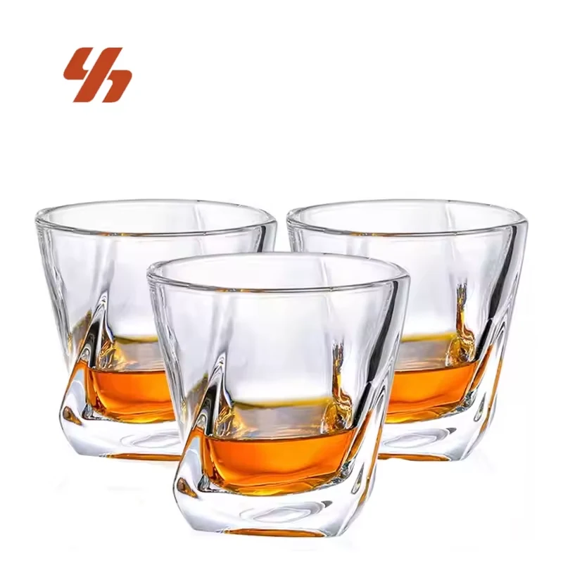 Wholesale Custom Logo Whiskey Shot Glass Cup Sublimation Espresso Personalized Crystal Glass Cup Whiskey Glasses Bar Rock Glass