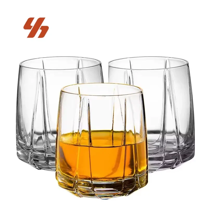 Wholesale Color Flower Bud Like Shape Whiskey Glass Concentrated Liquor Aroma Handmade Leadfree Crystal Rock Glass Whiskey Glass