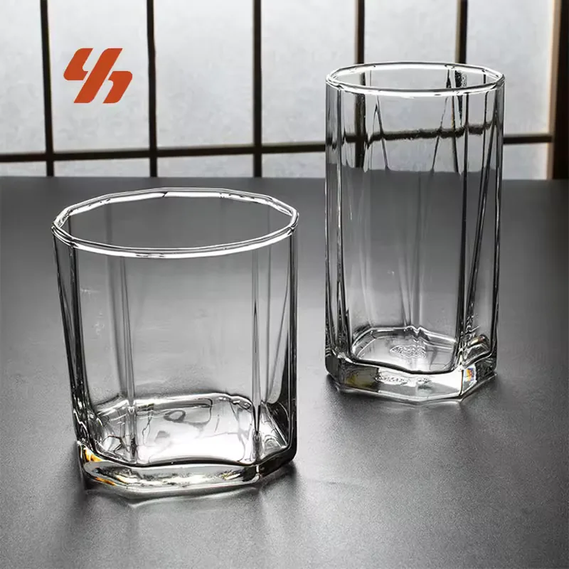 Wholesale Heat Resistant Glass Drinking Cup for Tea Milk Juice Whiskey Cold Beverages Home Restaurant Custom Logo Drinkware