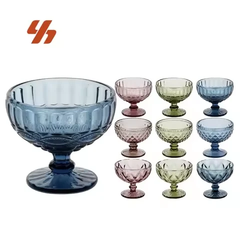 Vintage Carved Dessert Wine Goblet