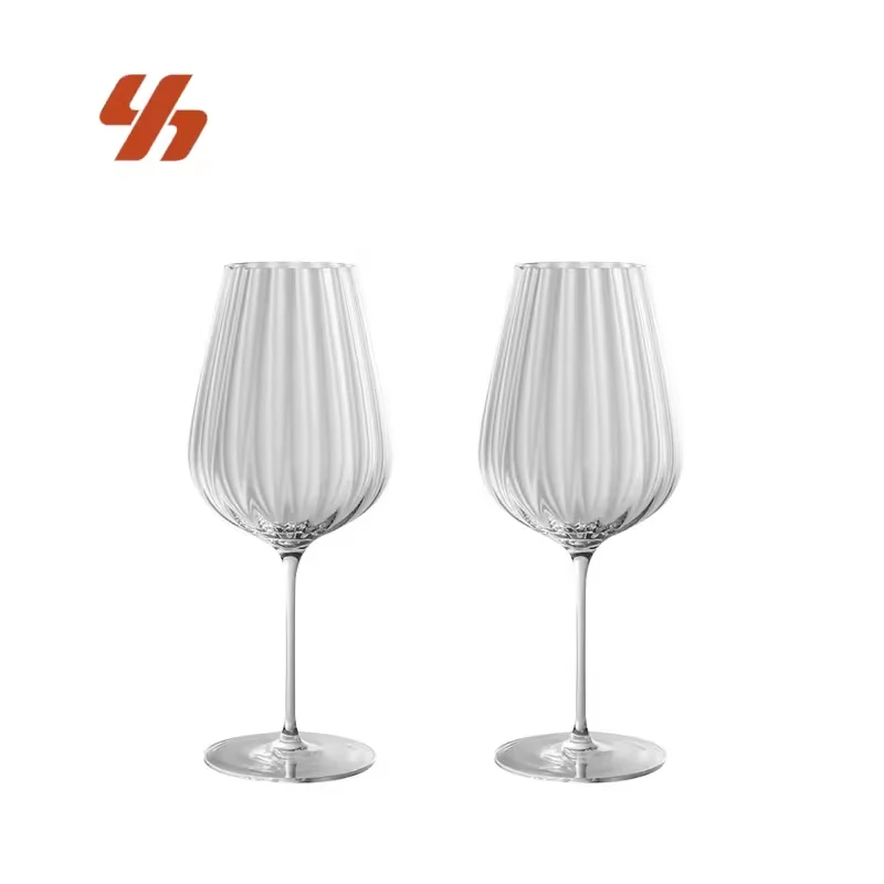 Hand-Blown Red and White Wine Goblet
