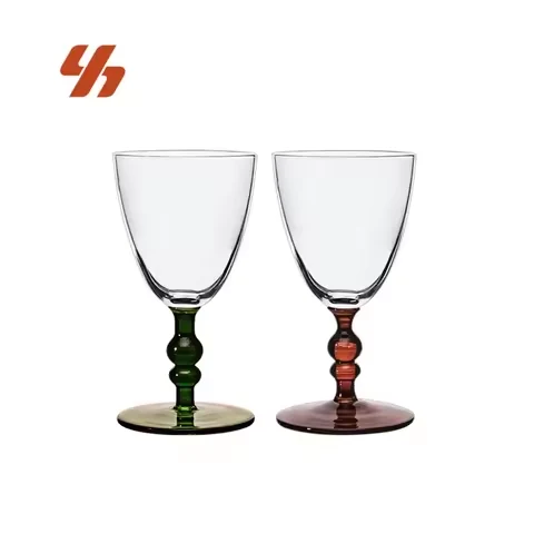Vintage Green Wine Goblet
