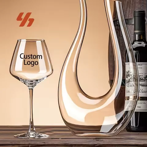 Etched Stemmed Red Wine Glass