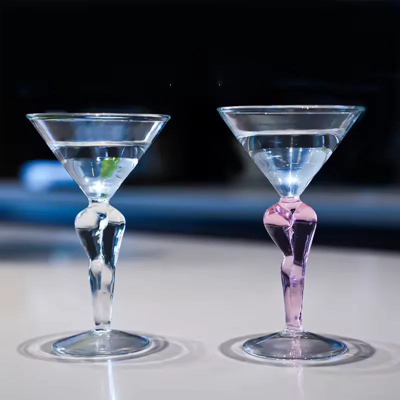 Sculptural Figure Cocktail Glass