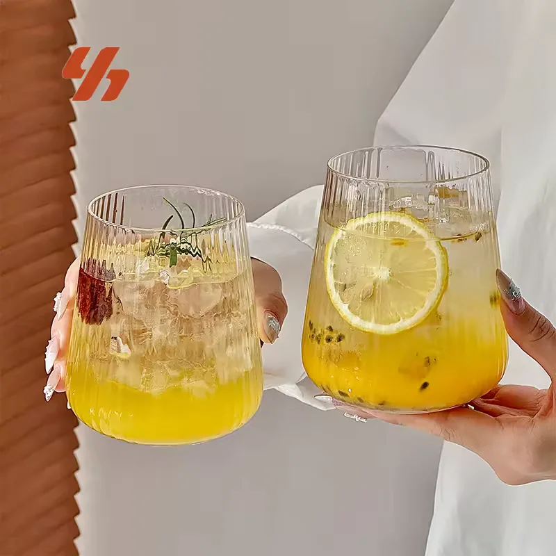 Ribbed Wine and Cocktail Glass