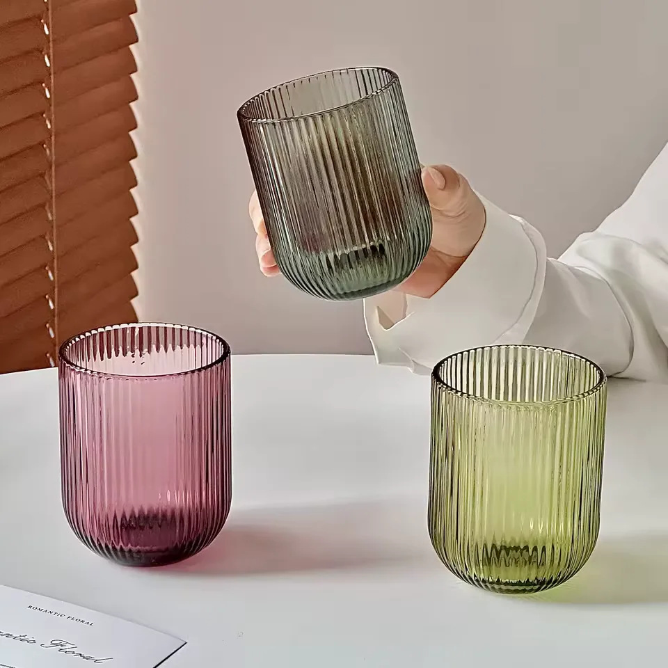 Vintage Ribbed Wine Goblet